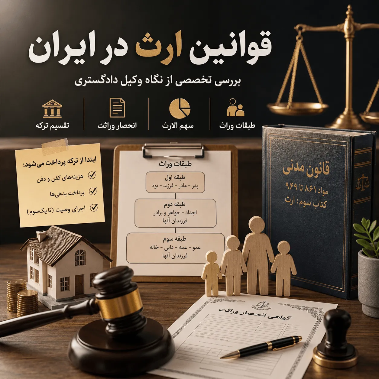 قوانین ارث در ایران؛ بررسی تخصصی از نگاه وکیل دادگستری